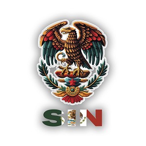 Pride Eagle Sinaloa Mexico SIN  Precision Cut Decal