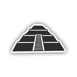Teotihuacan Pyramid of The Sun  Precision Cut Decal