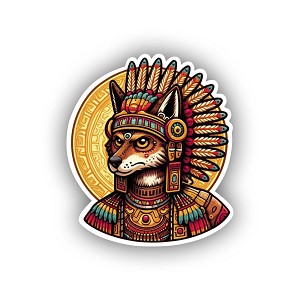 Aztec God Huehuecoyotl  Precision Cut Decal