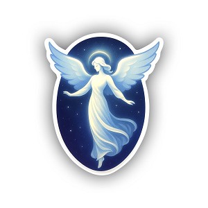 Angel with Wings  Precision Cut Decal