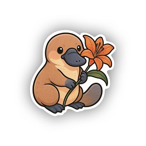 Cute Platypus  Precision Cut Decal