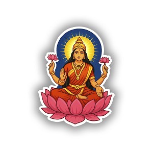 Hindu Goddess Lakshmi  Precision Cut Decal