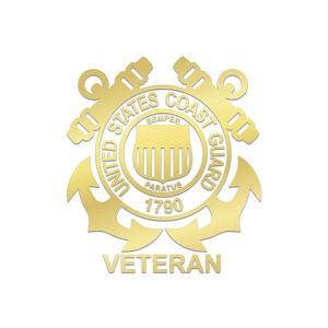 Coast Guard Veteran  Precision Cut Decal