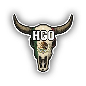 Mexican Flag Texas Longhorn Bull  Precision Cut Decal