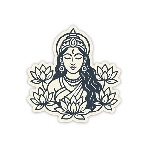 11000-VLD441 Hindu Goddess Parvati  Precision Cut Decal