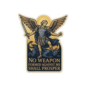 Archangel Michael Victory Over Demon Precision Cut Decal