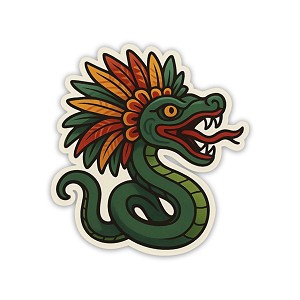 Quetzalcoatl Feathered Serpent  Precision Cut Decal
