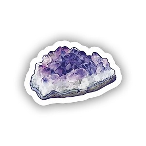 Amethyst Crystal  Sticker (Peel N' Stick)
