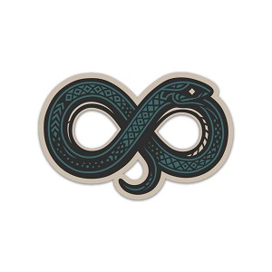 Tribal Snake Infinity Loop  Precision Cut Decal