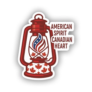 American Spirit Canadian Heart  Precision Cut Decal