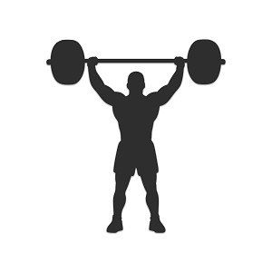 Weightlifter Overhead Press Precision Cut Decal