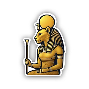 Egyptian Goddess Sekhmet Precision Cut Decal