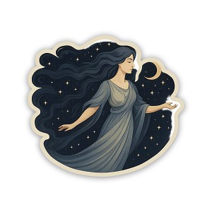 Nyx Greek Goddess of Night Stars Precision Cut Decal