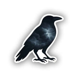 Raven Silhouette Precision Cut Decal