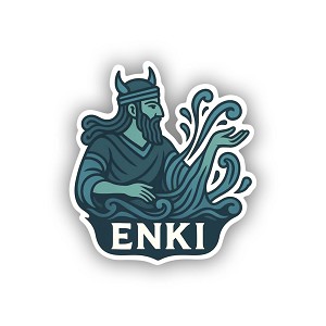 Mesopotamian God Enki  Precision Cut Decal