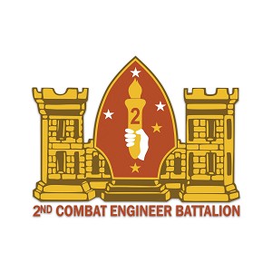 2nd Combat Engineer Battalion  Precision Cut Decal