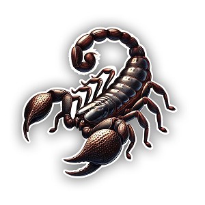 Realistic Scorpion  Precision Cut Decal