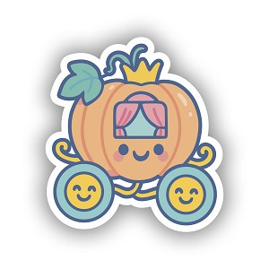 Happy Pumpkin Carriage Cinderella Fairytale  Precision Cut Decal
