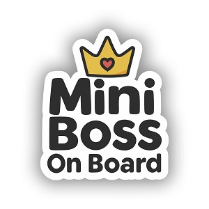 Mini Boss On Board  Precision Cut Decal