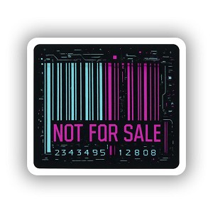 Cyberpunk Barcode Not for Sale  Precision Cut Decal