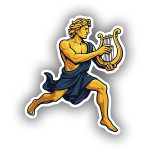 Greek God Apollo  Precision Cut Decal