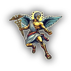 Comic-Style Hermes  Presicion Cut Decal