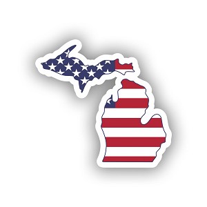 Michigan USA Flag Presicion Cut Decal