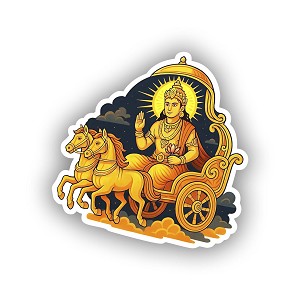 Hindu God Surya Presicion Cut Decal