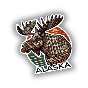 Alaska Moose  Presicion Cut Decal