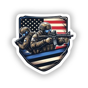 Police SWAT Team in Action  Presicion Cut Decal