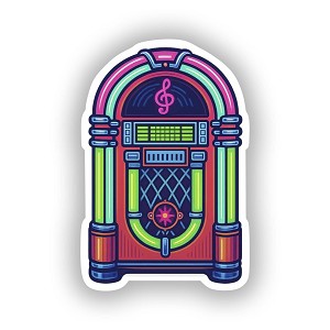 Retro Jukebox Neon Lights  Presicion Cut Decal