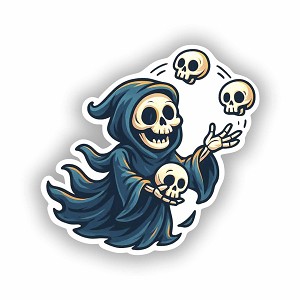 Grim Reaper Cartoon Precision Cut Decal