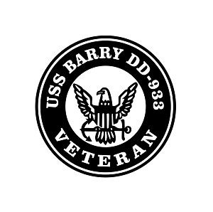 USS Barry DD-933 Veteran  Precision Cut Decal