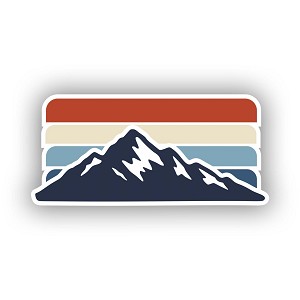 Retro Sunset Stripes Precision Cut Decal