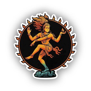 Shiva Nataraja Cosmic Dance Pose Precision Cut Decal