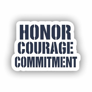Honor Courage Commitment  Precision Cut Decal