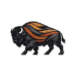 Bison Silhouette  Precision Cut Decal