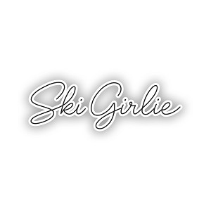 Ski Girl Outline Precision Cut Decal