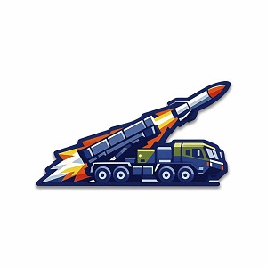 Missile Truck Launching Weapon Presicion Cut Decal