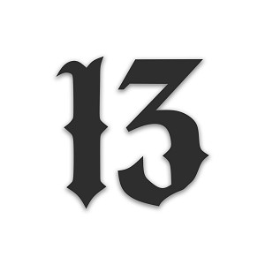 Lucky Number 13  Presicion Cut Decal