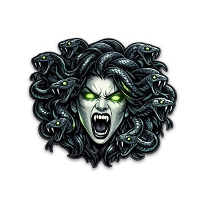 Medusa Fierce Expression Presicion Cut Decal