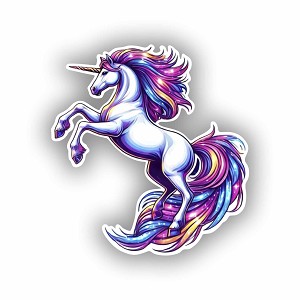 Rearing Unicorn Horse Presicion Cut Decal