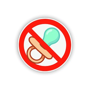 No Baby Pacifier  Precision Cut Decal