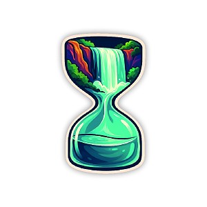 Waterfall into Hourglass  Precision Cut Decal