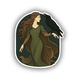 Celtic Goddess Morrigan  Precision Cut Decal