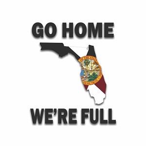 Go Home We re Full Florida State Flag  Precision Cut Decal 