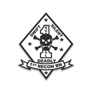 US 1st Recon BN Battalion  Precision Cut Decal