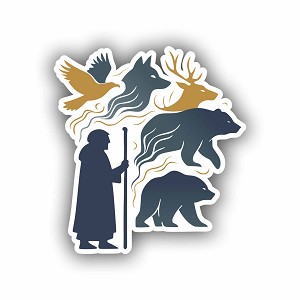 Native Shaman Silhouette  Precision Cut Decal 