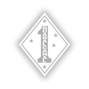 US 1ST Division GUADALCANAL Symbol Precision Cut Decal