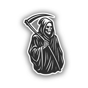 Black and White Skeleton  Precision Cut Decal
